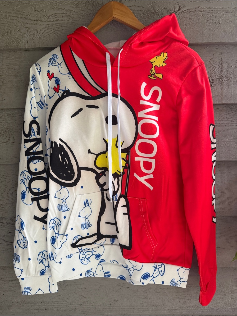 Snoopy Hugging Woodstock Graphic Hoodie